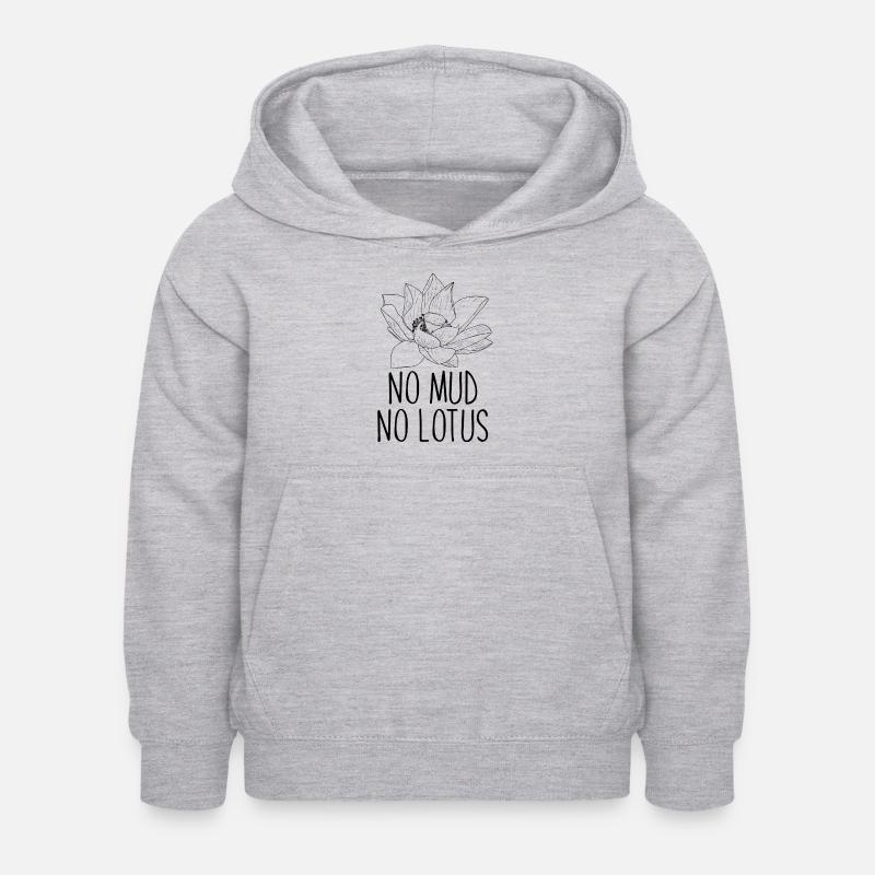 Lotus - Sweat à capuche Enfant - gris clair chiné