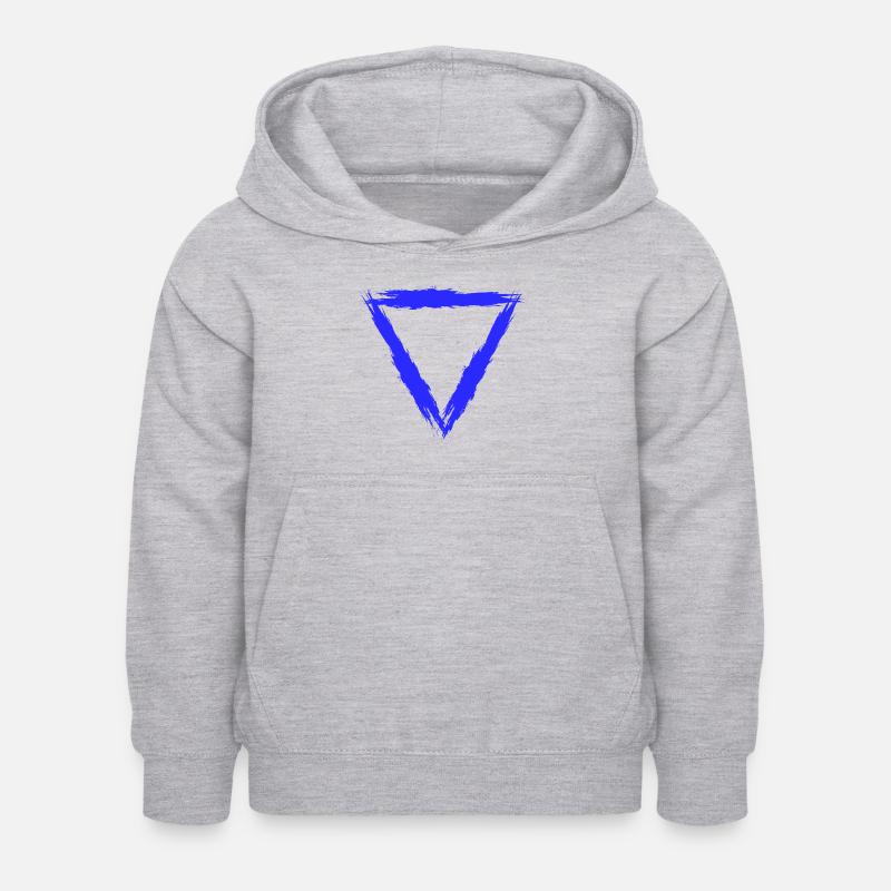 Élément symbole eau - Sweat à capuche Enfant - gris clair chiné