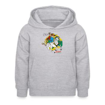Fifi Brindacier Monsieur Nilsson Et Petit Oncle - Sweat à capuche Enfant - gris clair chiné - Devant - AI Model Kid Female (0cm)
