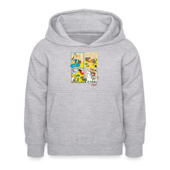Pippi Langstrumpf Und Ihre Freunde Kacheln - Kinder Hoodie - Hellgrau meliert - Vorne - AI Model Kid Female (0cm)