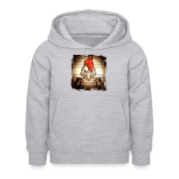 Mr Rooster Vintage - Kids Hoodie - light heather grey - Front - AI Model Kid Female (0cm)