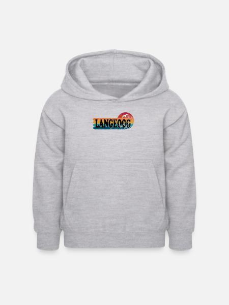 Langeoog - Kinder Hoodie - Hellgrau meliert