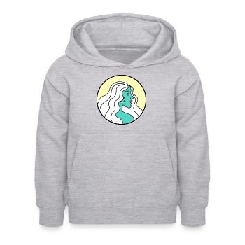 Fille - Sweat à capuche Enfant - gris clair chiné - Devant - AI Model Kid Female (0cm)