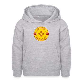 Rio Rancho New Mexico Flagge USA Souvenir Abzeichen - Kinder Hoodie - Hellgrau meliert - Vorne - AI Model Kid Female (0cm)