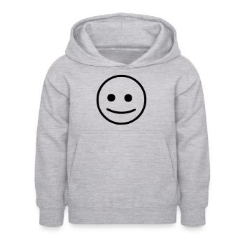 Emoji sketch neutral black - Kids Hoodie - light heather grey - Front - AI Model Kid Female (0cm)
