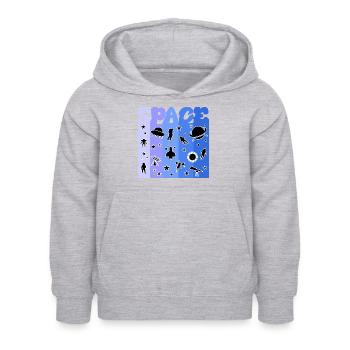 Space, Astronaut, All, Weltall - Kinder Hoodie - Hellgrau meliert - Vorne - AI Model Kid Female (0cm)