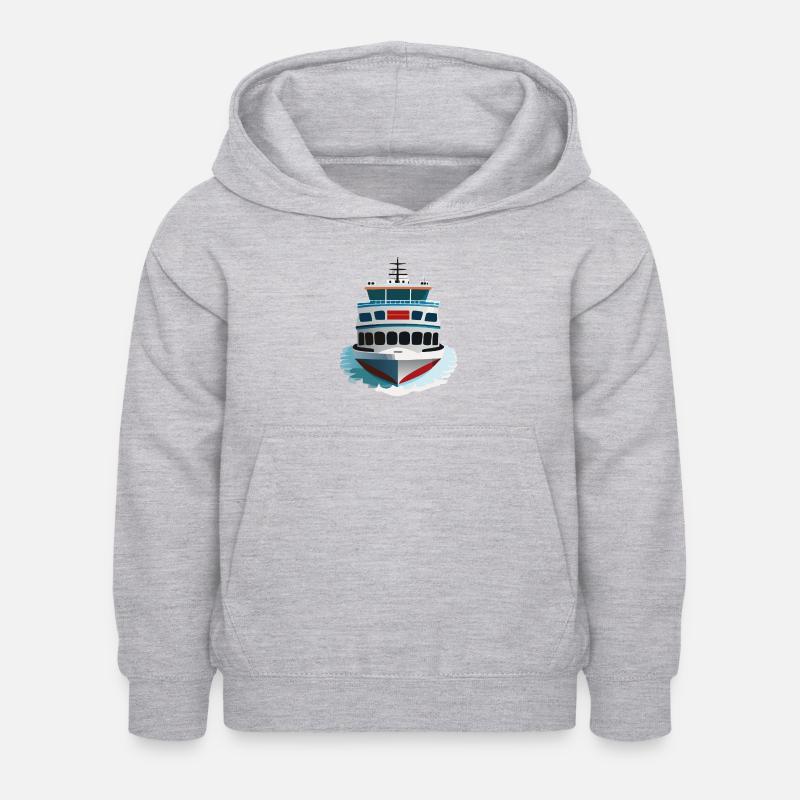 Eisbrecher-Schiff - Kinder Hoodie - Hellgrau meliert