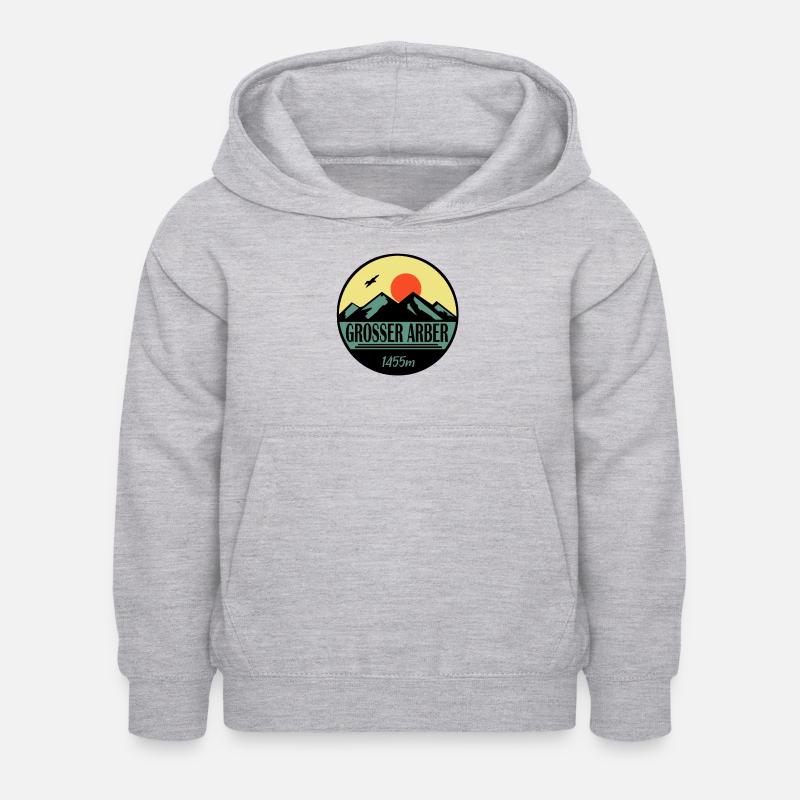 Großer Arber - Sweat à capuche Enfant - gris clair chiné