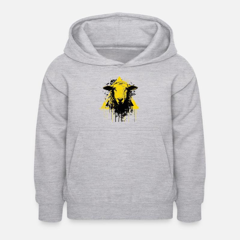 Mouton frais - Sweat à capuche Enfant - gris clair chiné