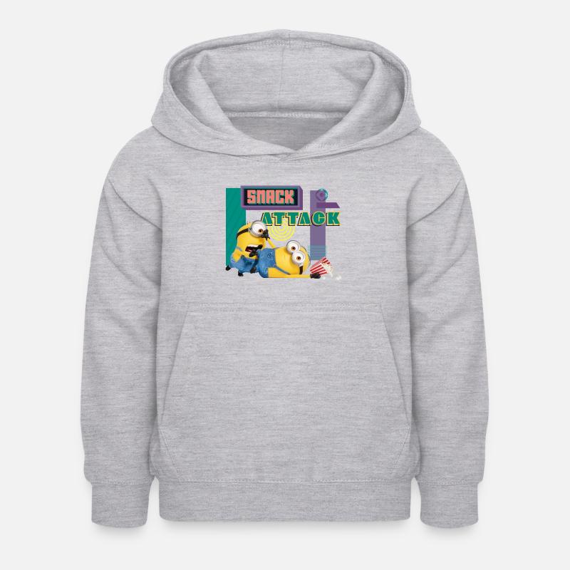 Minions Snack Attack - Sweat à capuche Enfant - gris clair chiné