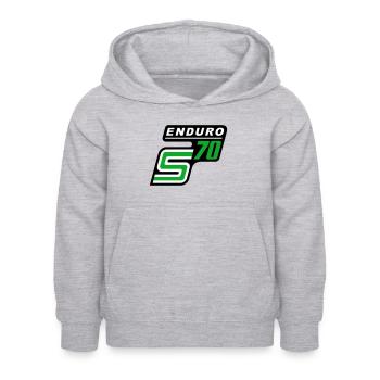 S70 Enduro Logo - Sweat à capuche Enfant - gris clair chiné - Devant - AI Model Kid Female (0cm)