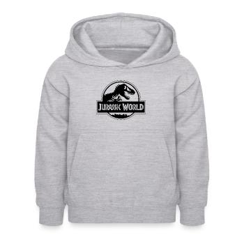 Jurassic World Logo Classique En Noir - Sweat à capuche Enfant - gris clair chiné - Devant - AI Model Kid Female (0cm)