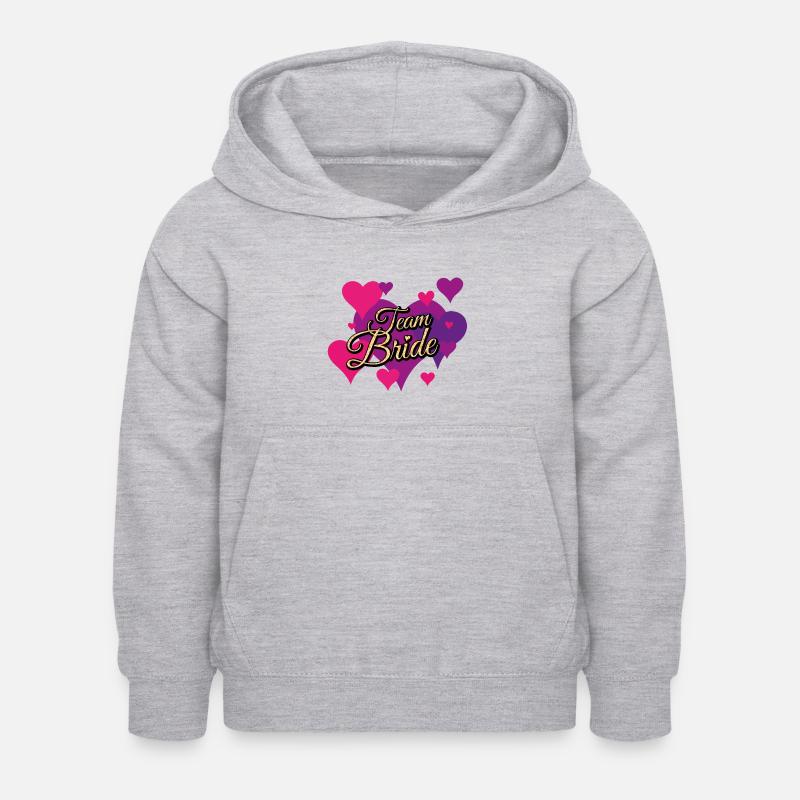 Team Bride Glitter Pattern - Kids Hoodie - light heather grey