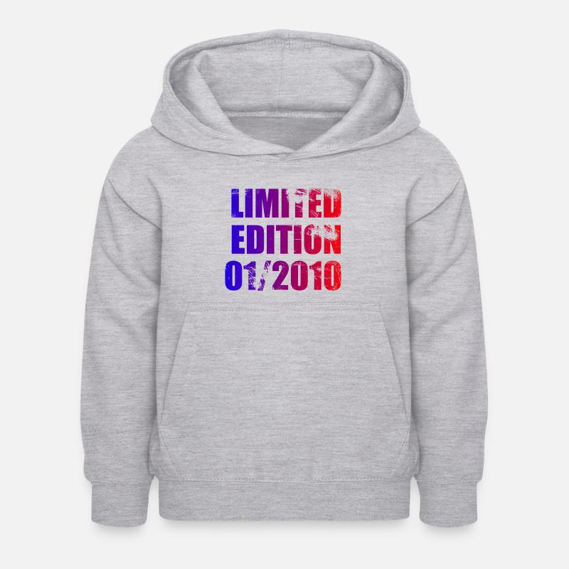 14e Anniversaire Edition Limitée 01/2010 - Sweat à capuche Enfant - gris clair chiné