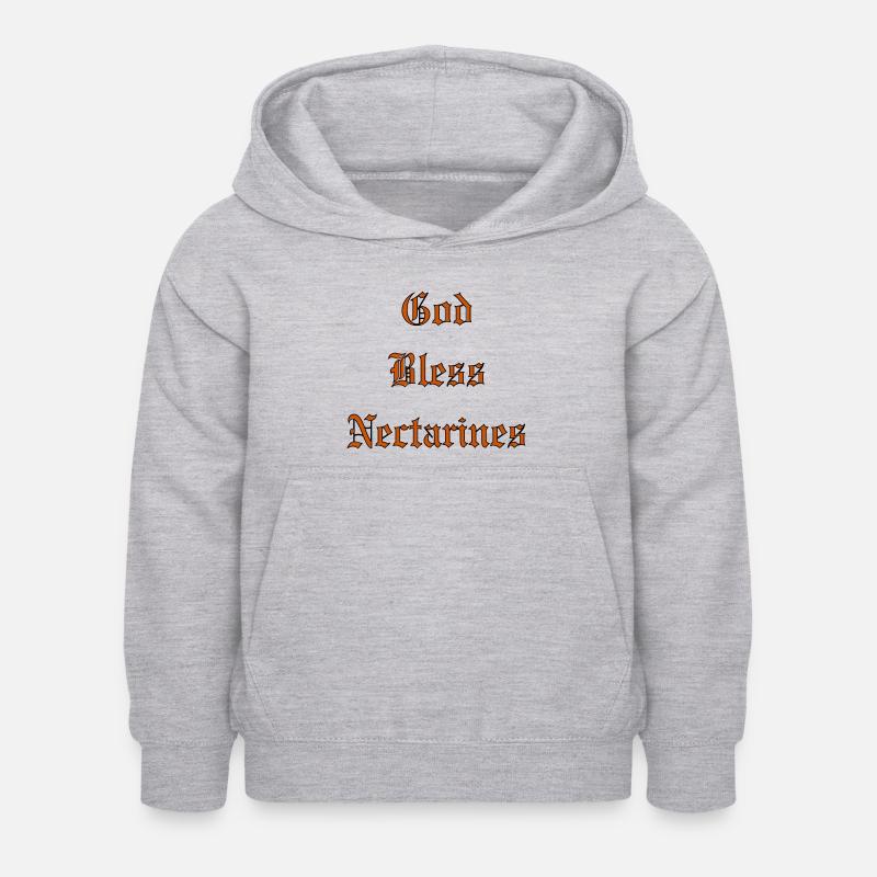 GodBlessNectarines - Kinder Hoodie - Hellgrau meliert