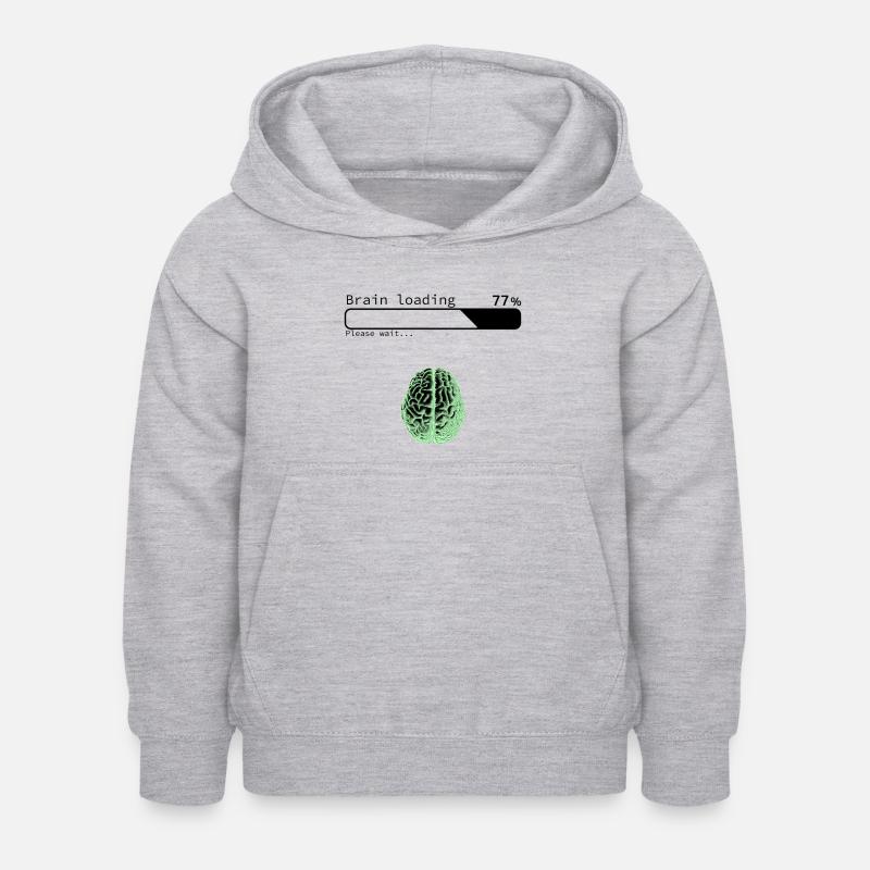 Brain Loading - Kids Hoodie - light heather grey