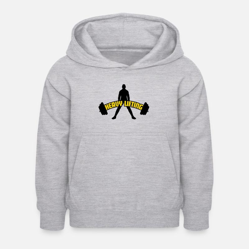 Levage de charges lourdes - Sweat à capuche Enfant - gris clair chiné