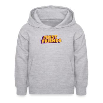 #Best Amis - Sweat à capuche Enfant - gris clair chiné - Devant - AI Model Kid Female (0cm)