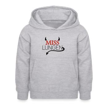 Miss lungen - Kinder Hoodie - Hellgrau meliert - Vorne - AI Model Kid Female (0cm)