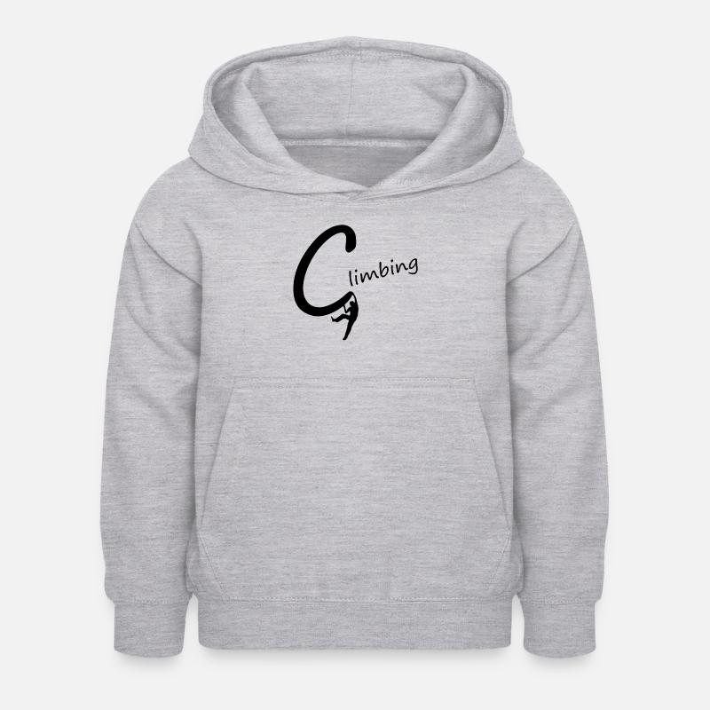 climbing - Kinder Hoodie - Hellgrau meliert