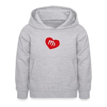 Herr Ehepaar - Kinder Hoodie - Hellgrau meliert - Vorne - AI Model Kid Female (0cm)