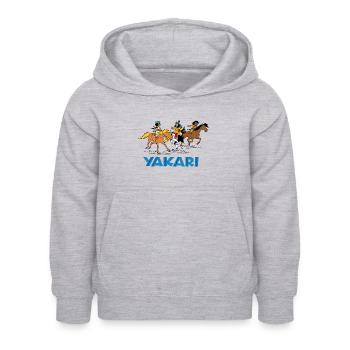 Yakari auf Ausritt - Kinder Hoodie - Hellgrau meliert - Vorne - AI Model Kid Female (0cm)