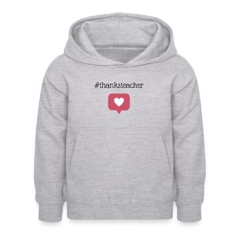 Danke Lehrer - Kinder Hoodie - Hellgrau meliert - Vorne - AI Model Kid Female (0cm)