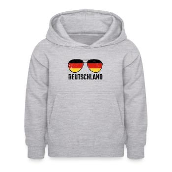 Deutschland Germany Sonnenbrille Germania Flagge - Kinder Hoodie - Hellgrau meliert - Vorne - AI Model Kid Female (0cm)