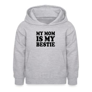my mom is my bestie - Kids Hoodie - light heather grey - Front - AI Model Kid Female (0cm)