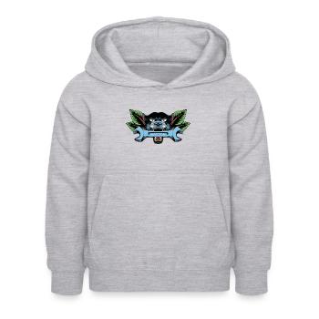 Mechnaniker Tattoo - Kinder Hoodie - Hellgrau meliert - Vorne - AI Model Kid Female (0cm)