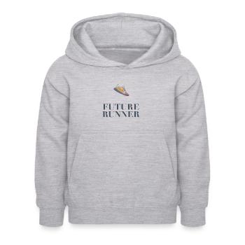 FUTURE RUNNER - Kinder Hoodie - Hellgrau meliert - Vorne - AI Model Kid Female (0cm)