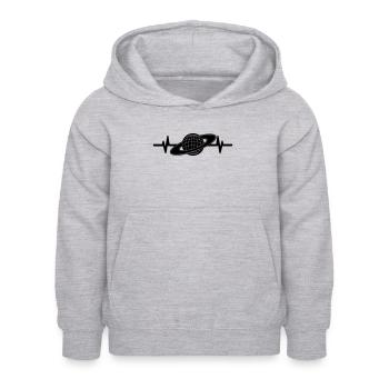 Y2K Heartbeat Love Nostalgie - Sweat à capuche Enfant - gris clair chiné - Devant - AI Model Kid Female (0cm)