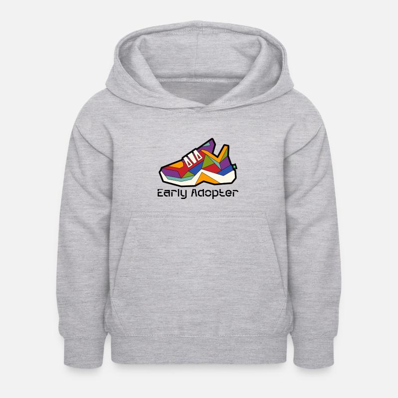 Chaussure 4 - Sweat à capuche Enfant - gris clair chiné