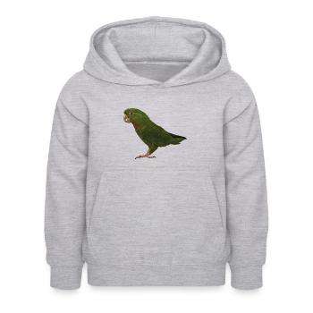 Perruche à gorge rousse - Sweat à capuche Enfant - gris clair chiné - Devant - AI Model Kid Female (0cm)