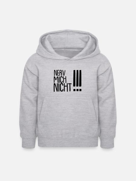 nerv mich nicht !!! - Kinder Hoodie - Hellgrau meliert