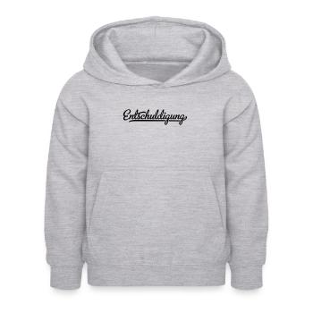 Entschuldigung - Kinder Hoodie - Hellgrau meliert - Vorne - AI Model Kid Female (0cm)