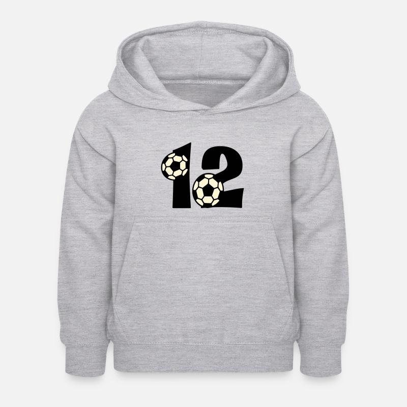 Endlich 12 - Kinder Hoodie - Hellgrau meliert