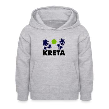 Crète - Sweat à capuche Enfant - gris clair chiné - Devant - AI Model Kid Female (0cm)