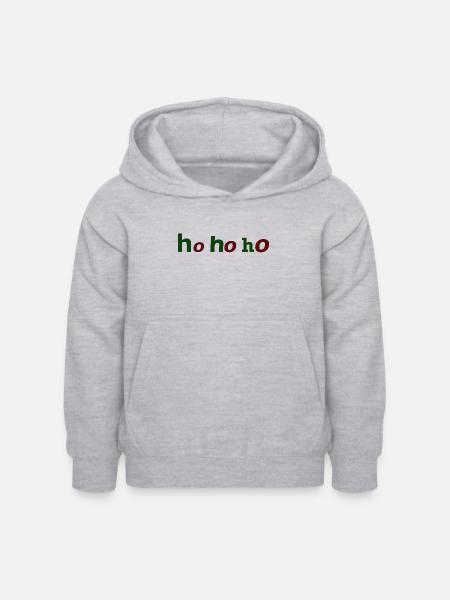 Ho Ho Ho - Kinder Hoodie - Hellgrau meliert