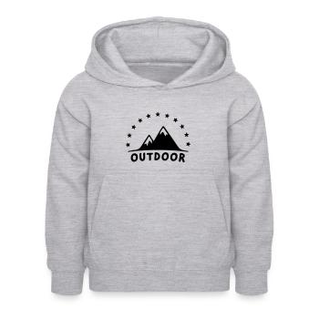 Outdoor - Kinder Hoodie - Hellgrau meliert - Vorne - AI Model Kid Female (0cm)