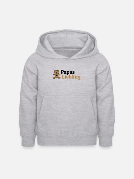 Papas Liebling - Kinder Hoodie - Hellgrau meliert