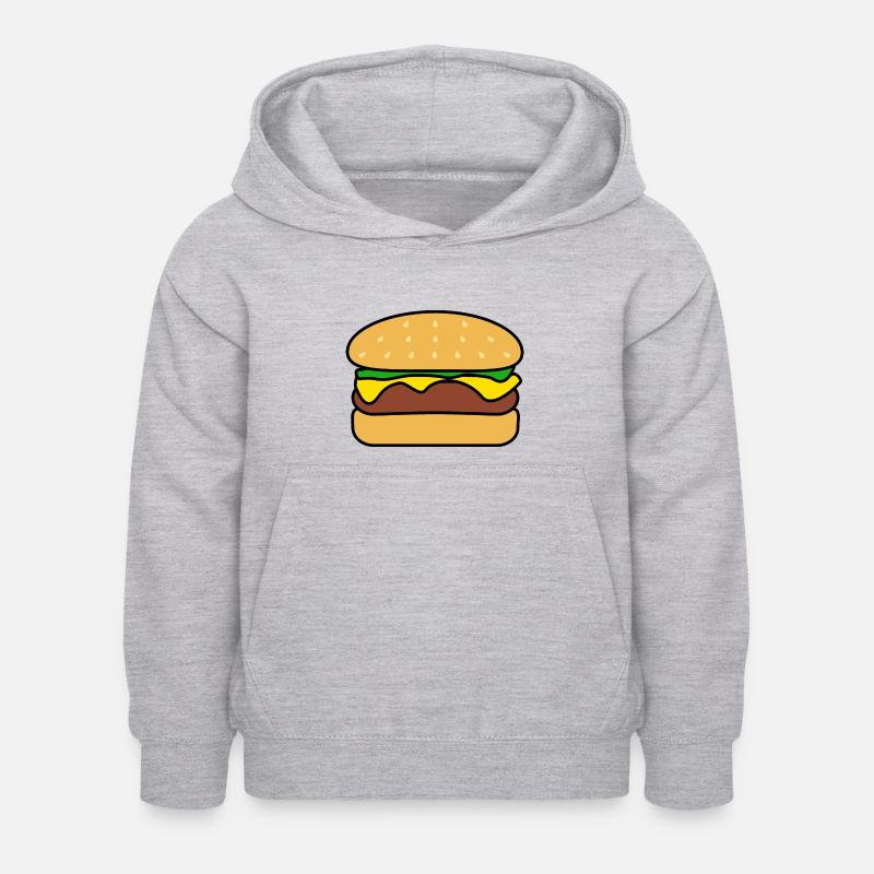 Burger - Sweat à capuche Enfant - gris clair chiné