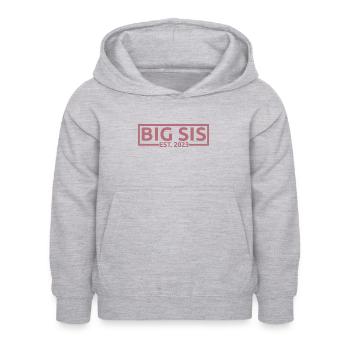 Big Sis Est. 2023 Grossesse promue à Big Sister - Sweat à capuche Enfant - gris clair chiné - Devant - AI Model Kid Female (0cm)
