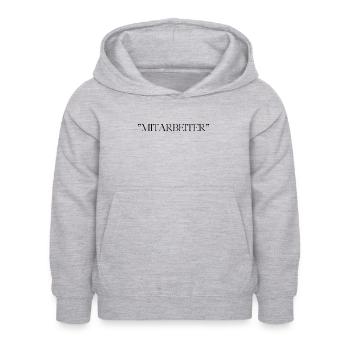 MITARBEITER - Kinder Hoodie - Hellgrau meliert - Vorne - AI Model Kid Female (0cm)