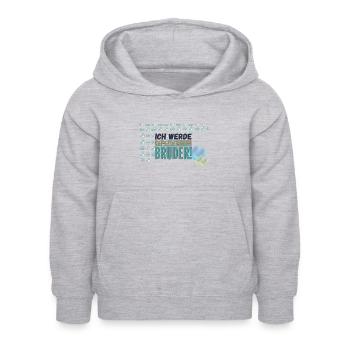 Ich werde großer Bruder - Kinder Hoodie - Hellgrau meliert - Vorne - AI Model Kid Female (0cm)