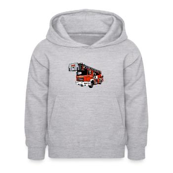 Feuerwehr DLK - Kinder Hoodie - Hellgrau meliert - Vorne - AI Model Kid Female (0cm)