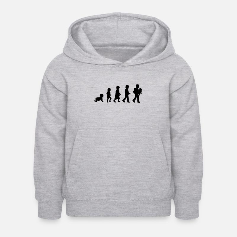 Evolution Scolarisation enfant - Sweat à capuche Enfant - gris clair chiné