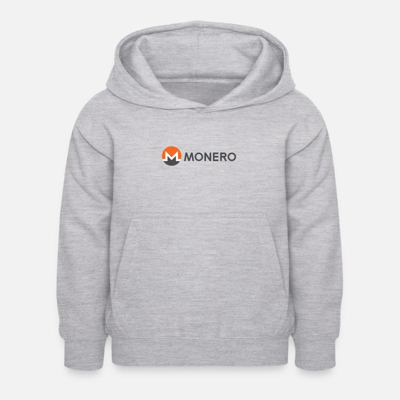 Monero - Private Cryptocurrency - Kinder Hoodie - Hellgrau meliert
