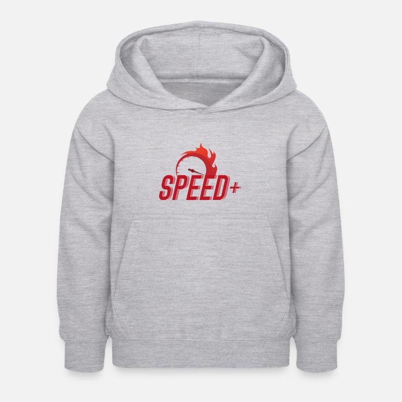 la vitesse speed - Sweat à capuche Enfant - gris clair chiné