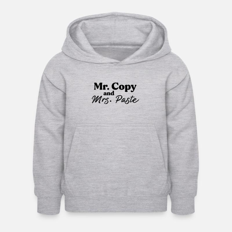 M. Copy and Mrs Paste - Sweat à capuche Enfant - gris clair chiné